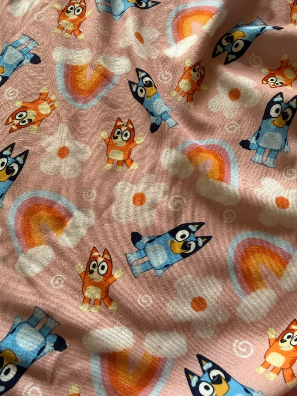 Left over bluey fabric